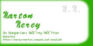 marton nerey business card